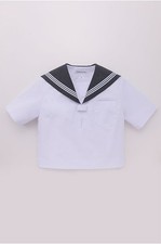Made-to-Order Short-Sleeve Sailor Top (Charcoal) / KANKO