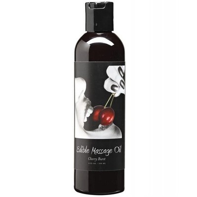 Earthly Body Edible Massage Oil Cherry Burst Flavored - 8 oz