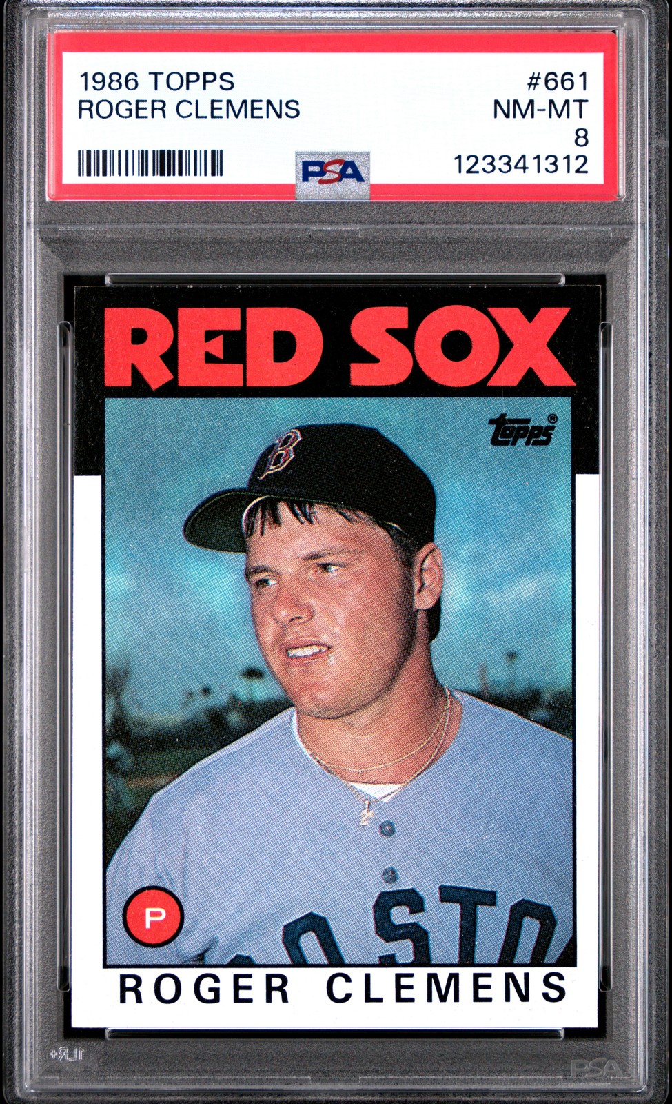1986 TOPPS #661 ROGER CLEMENS PSA 8