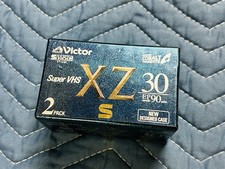 New Victor JVC Super VHS-C XZ 30 90 Min Compact Video Cassette Tapes 2 Pack