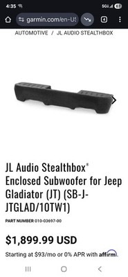*NEW* JL Audio SB-J-JTGLAD/10TW1 Stealthbox for 2020+ Jeep Gladiator Dual 10TW1