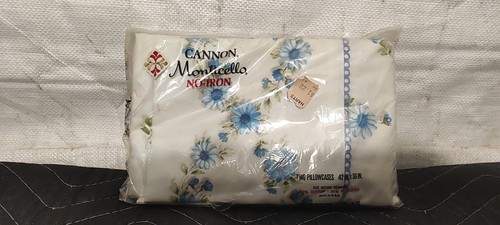 Cannon Monticello bügelfrei 42 x 36 Zoll neu im Paket Kissenbezug 1970