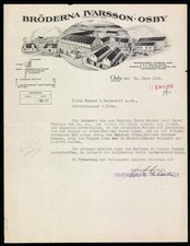 Fattura Osby 1936, Bröderna Ivarsson, veduta di tre uffici 