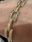 Vtg 10kt Solid Gold 5.482g Clasp 14kt Beautiful Intricate Bracelet 7.5” Tested — photo 1