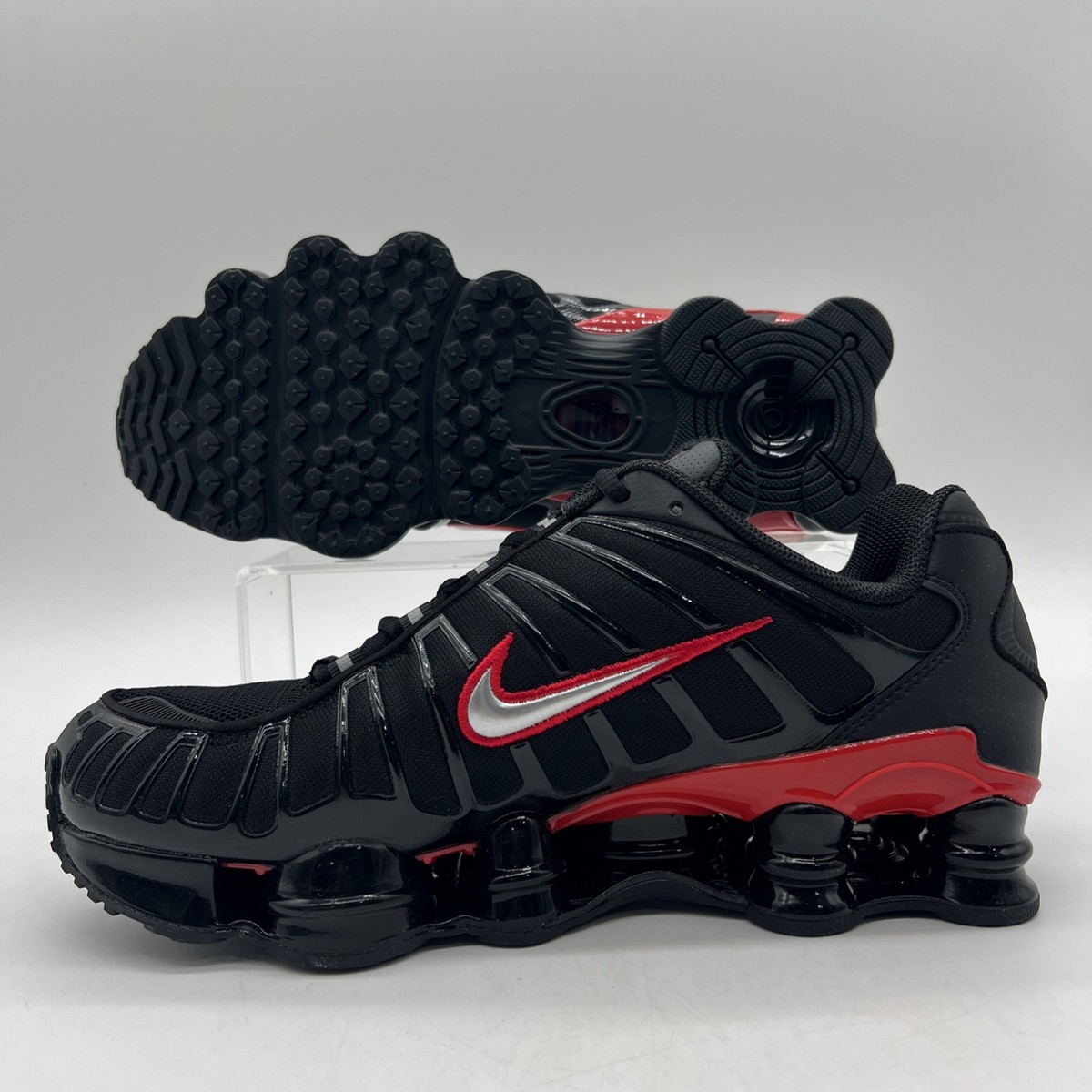 Size 9 - Nike Shox TL Black University Red for sale online | eBay