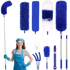 PHABLUS 10 PCS Dusters for Cleaning Microfiber with Extension Pole Up to 100''