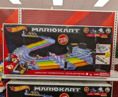 NEW💥Hot Wheels Mario Kart Rainbow Road Race Track Set Factory