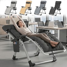 Sonnenliege Klappbar Liegestuhl Gartenstuhl Relaxstuhl mit Kissen-Unterstützung