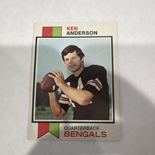 Topps 1973 Ken Anderson Rookie #34 Cincinnati Bengals NFL Football Card. rookie card picture