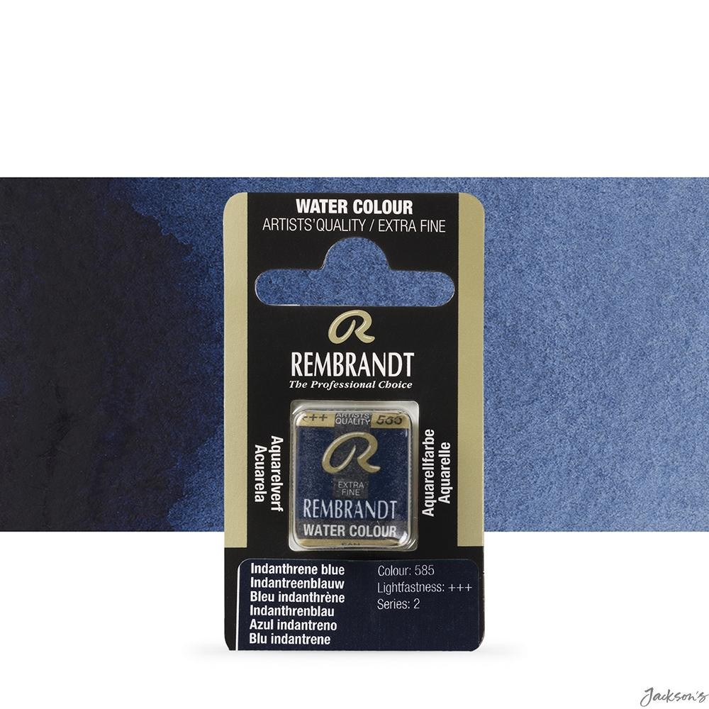 Royal Talens Rembrandt Watercolour Paint Half Pan Indanthrene Blue For Artists