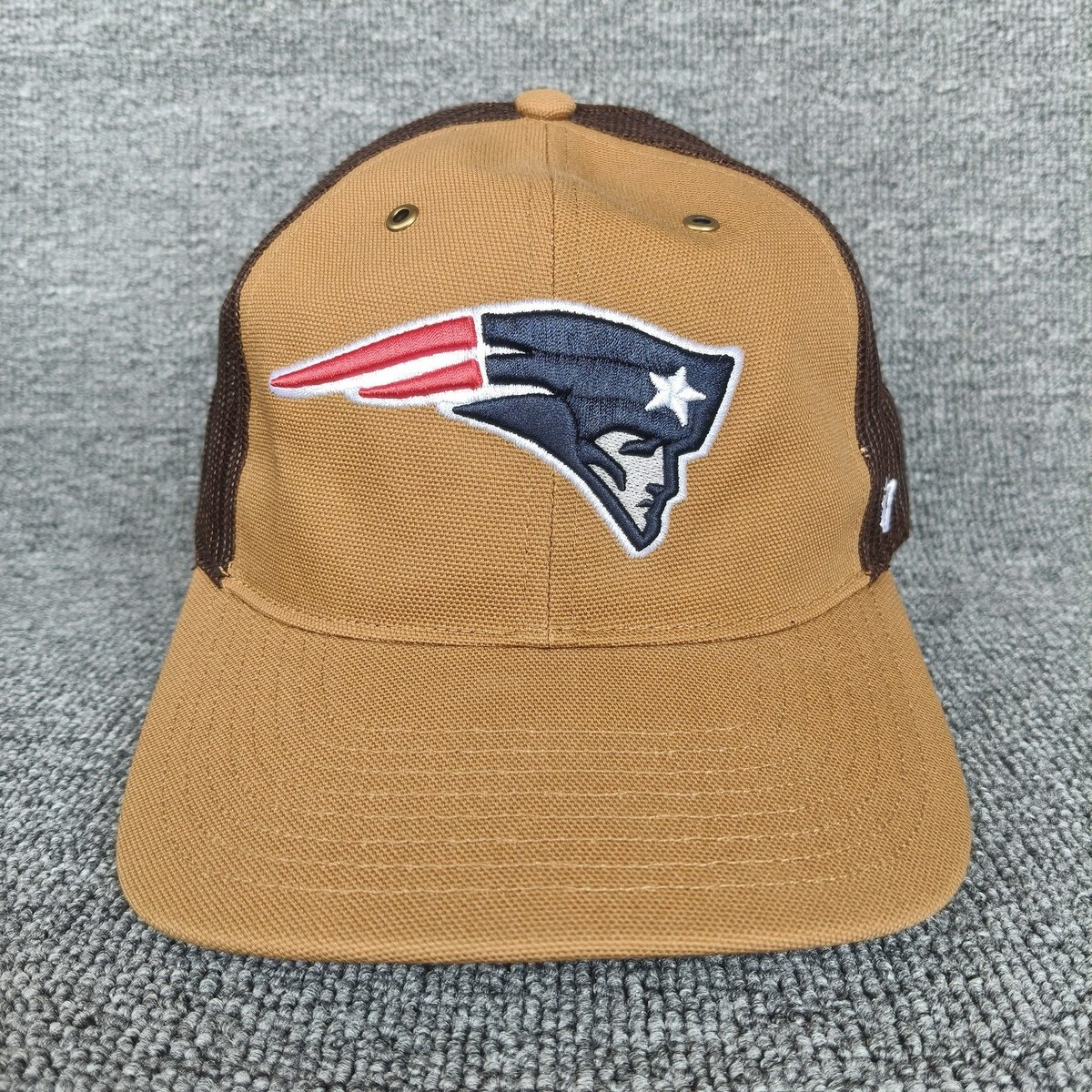 '47 Brand Patriots Trucker Snapback Brown Tan Curved Brim Hat