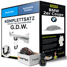 F�r BMW 2er Coupe Typ G42 Anh�ngerkupplung abnehmbar +eSatz 7pol uni. 08.21- NEU