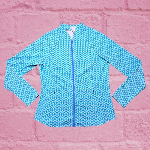 Sigrid Olsen Golf & Tennis Performance Jacket Full-zip Womens XL Blue EUC - Picture 1 of 7