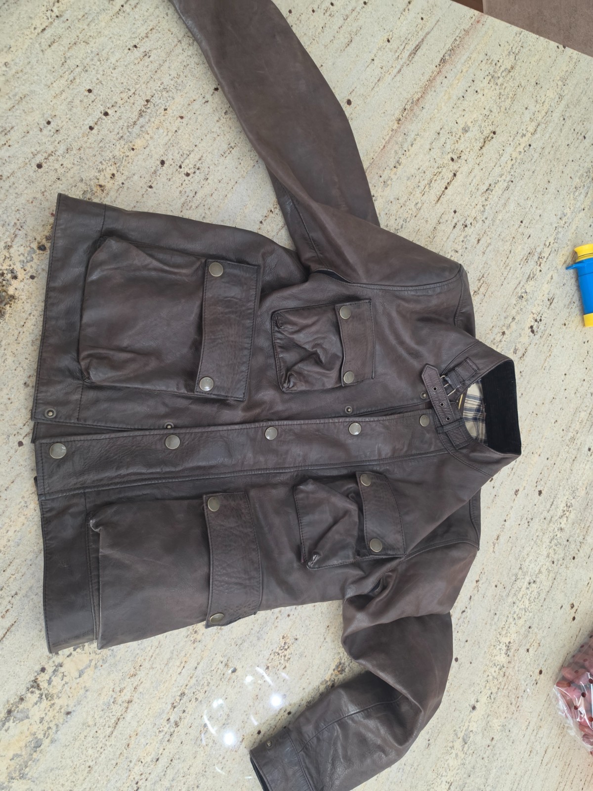 New Condition Belstaff Brad Gold Label (L) Motorcycle Leather Jacket - 2011 era - second product detail image