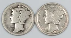 1921 Semi Key Date 1931-D XF/AU details Mercury Silver Dime Lot of 2 10c