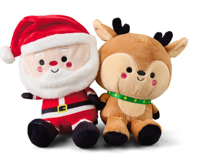 Better Together Weihnachtsmann & Rentier magnetisches Stofftier Paar - BRANDNEU