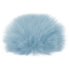 Furry Microphone Windscreen 7mmx 60mm Mic Cover Windshield Light Blue