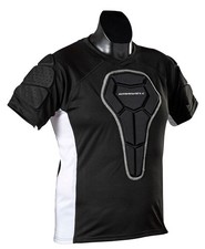 Mens Padded Compression Shirt - Sports Under Shirt for Football, Hockey, Base...