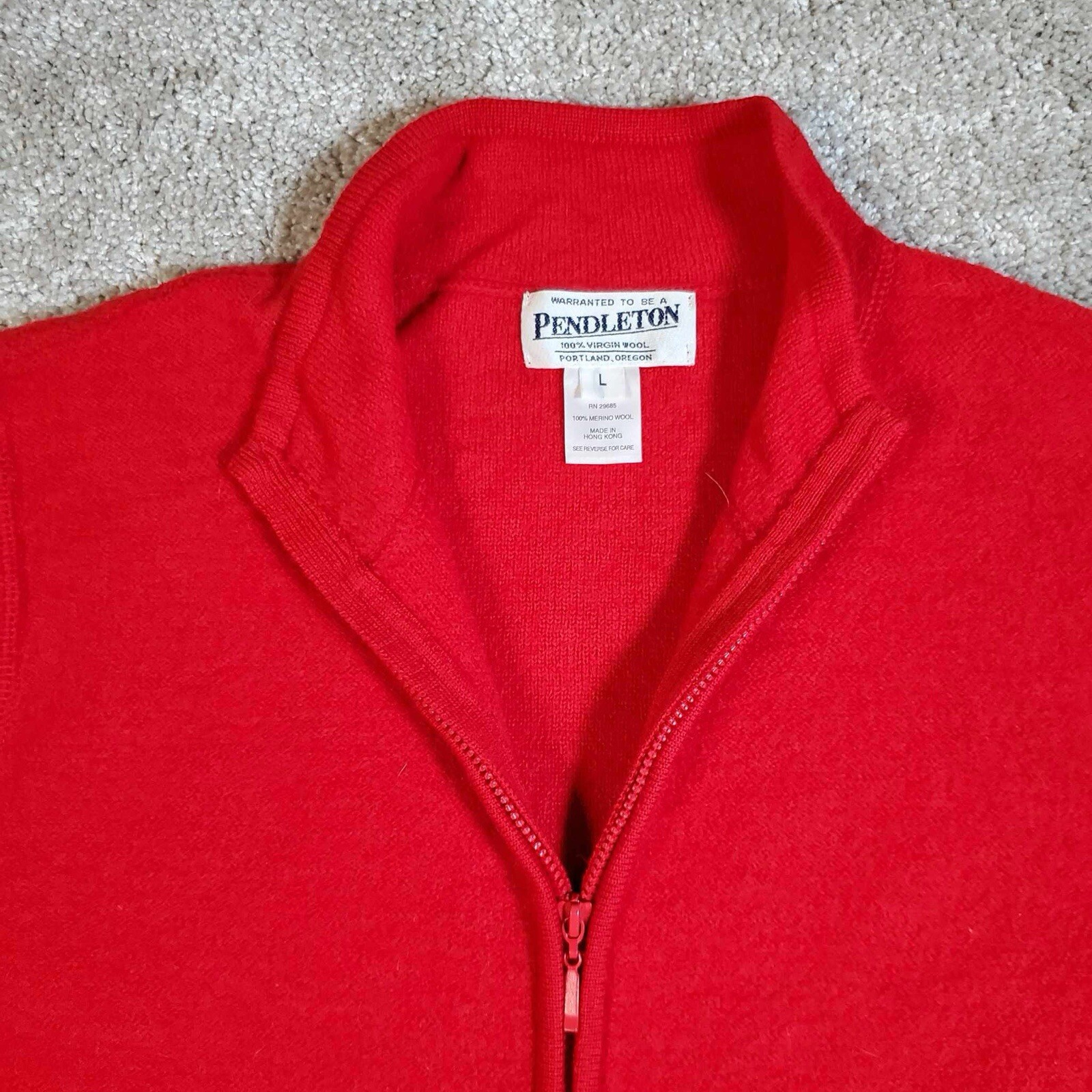 Pendleton Virgin Wool Full Zip Large Womens Pocke… - image 3