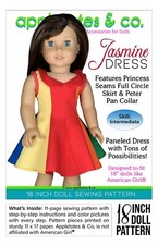 Jasmine Dress 18 Inch Doll Sewing Pattern Fits 18" Dolls such as American Girl