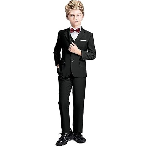 Boys Suit Formal Kids Wedding Dress Party For Boy Slim Fit Casual Outfit 3 Piece - Picture 21 of 27