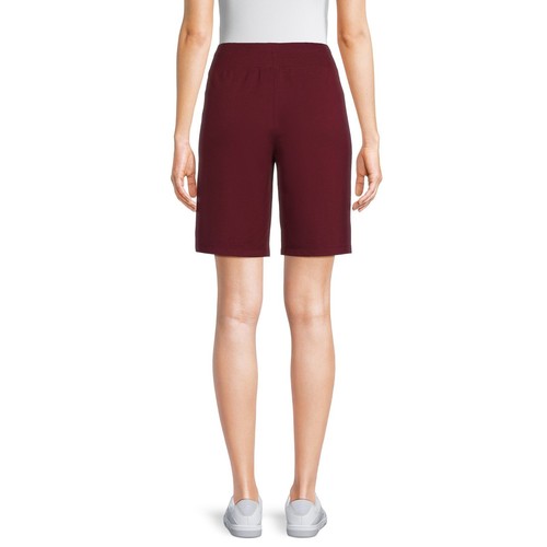 Bermuda corto Athletic Works donna 3XL 22 tessuto spugna francese 9'' vino Merlot NUOVO - Foto 5 di 5