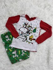 Peanuts Matching Unisex Boy/Girls 2-Piece Long-Sleeve Pajama Set size 8