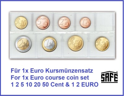 100-coin pockets-EURO-coin sets-KMS-SAFE-1304-XL-1,2,5,10,20,50-cent- 1.2-