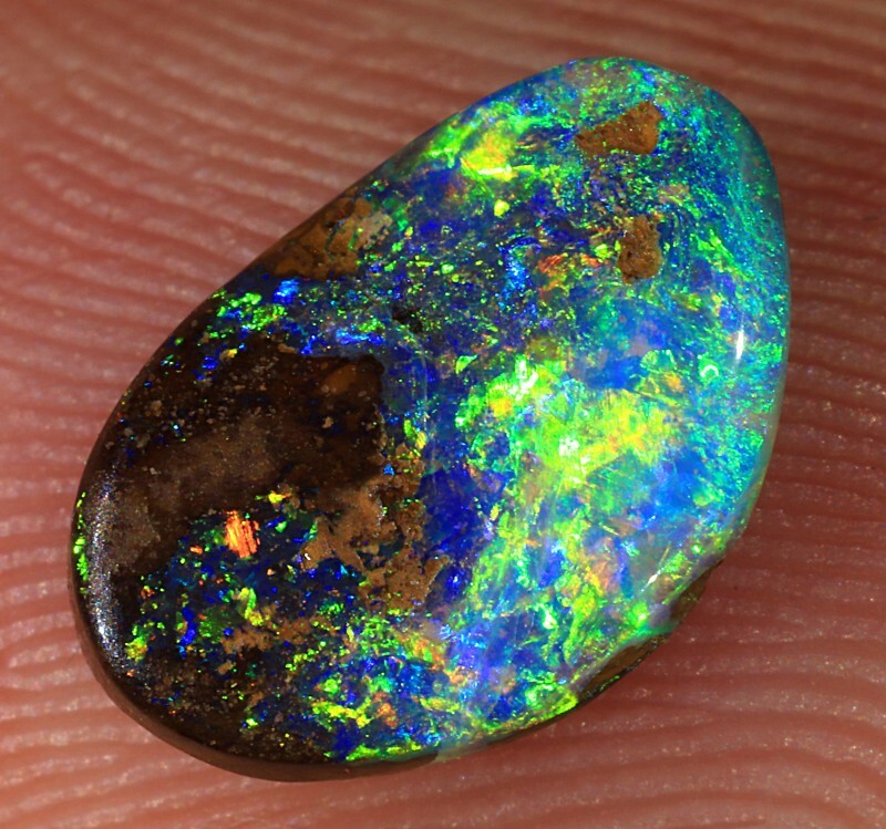 Opale Boulder d'Australie cabochon naturel de collection pour haute joaillerie