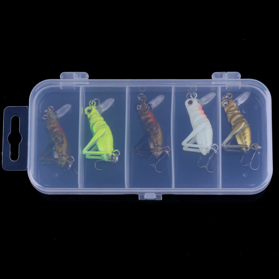 5 un./caja 3.5cm/3g Señuelo de Pesca Cicada Insecto Cebo Crankbait Bass Cebo Kit de Cebo de Swimbait Foto 2 de 4