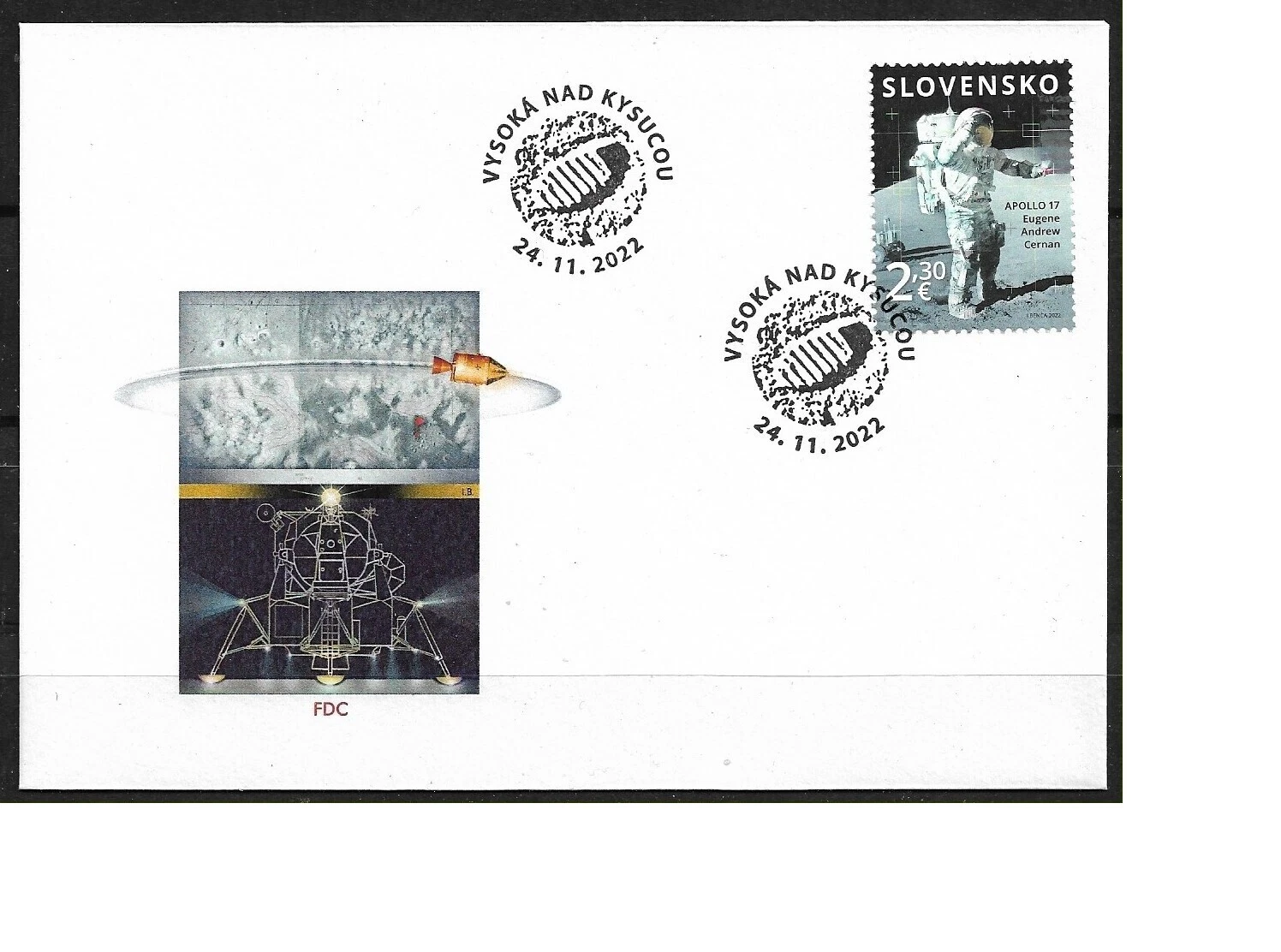 En excelente estado nunca abisagrado/estampillada sin montar o nunca montada estampillas postales de espacio sobre de Primer Día