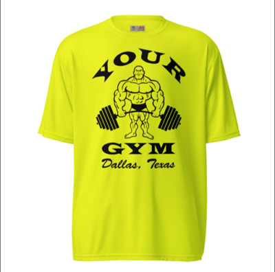 Personalized Home Gym T-Shirt (See description) (Safety Yellow)