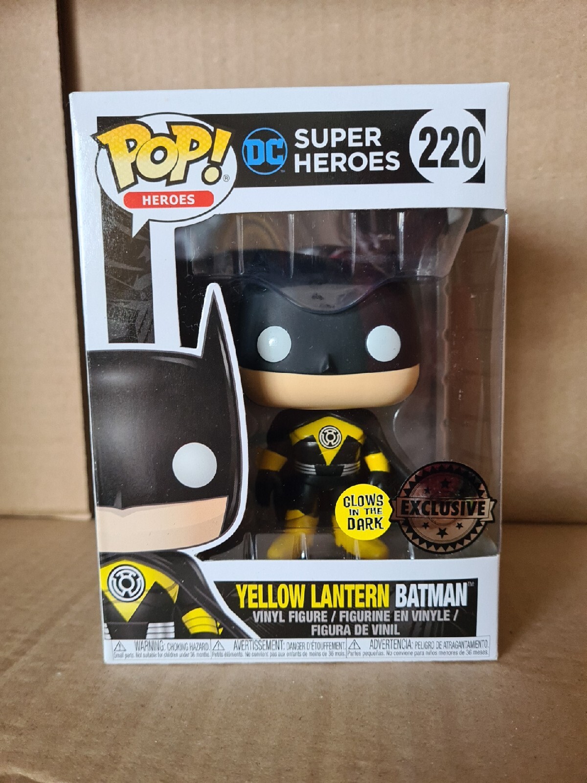 Funko Pop! Linterna Amarilla De Vinilo Dc Heroes Batman Que Brilla En La Oscuridad Exclusiva #220