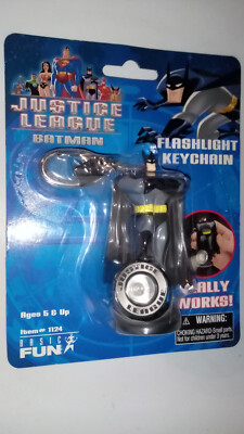 Justice League Animated Batman Flashlight Keychain,von Basic Fun, Original Karte