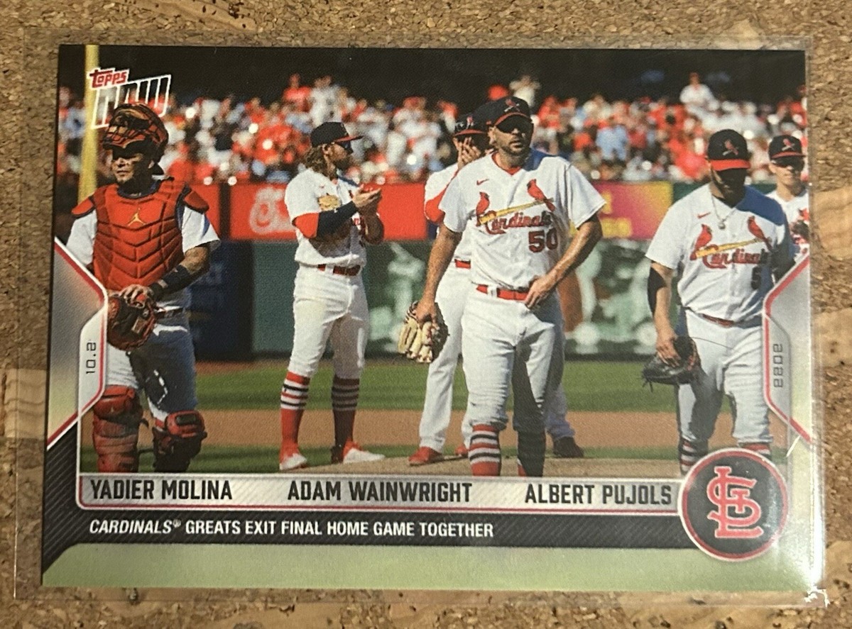 Albert Pujols Yadier Molina Adam Wainwright Final Home Game Topps Now Card  #1000