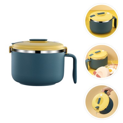  Kitchen Tableware Supplies Food Bowl with Lid Microwave Lidded Salad Office