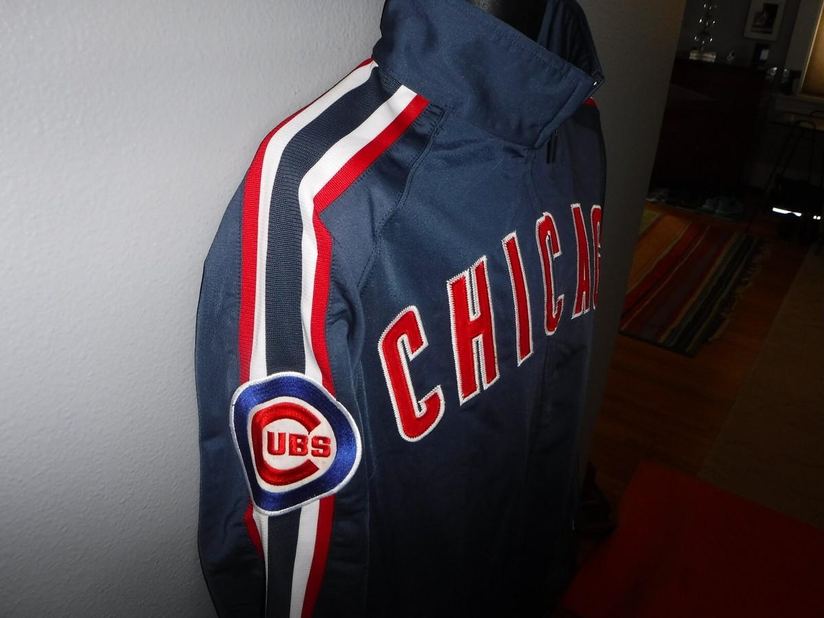 Vintage CHICAGO CUBS Baseball Jacket mens MEDIUM MLB Stitches