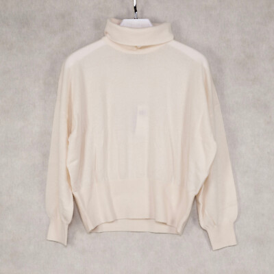 Lauren Ralph Lauren Alkione Cashmere Sweater Winter Cream Size M 4474