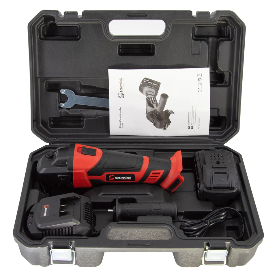 Akku-Winkelschleifer 18V 4.0 Ah Trennschleifer Einhandwinkelschleifer im Koffer - Bild 2 von 4