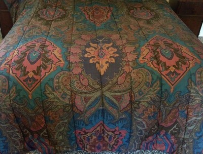 Ralph Lauren Comforter King Deco Southwestern Aztec Paisley Duvet