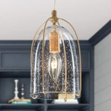 Uolfin Modern Gold Bell Mini Pendant Light 1-Light Island Mini Pendant Light