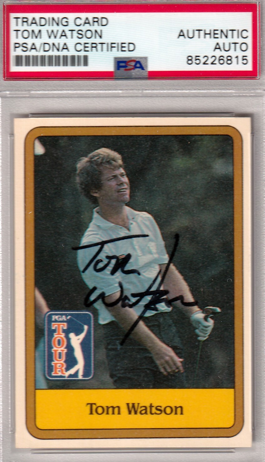 Tom Watson 1981 Donruss Rookie SIGNED PSA/DNA AUTOGRAPHED 2x Masters Champ RC