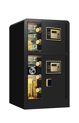 5.1 Cu.ft Safe Box Fireproof,Double Door Home Safe Security Box W/Hidden Storage