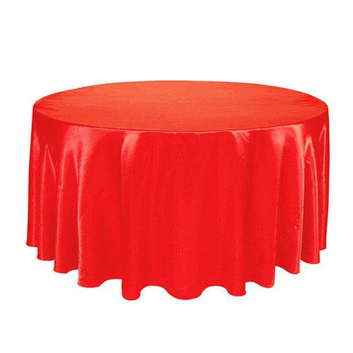 Round Table Cloth Cover Satin Tablecloth Wedding Birthday Banquet Table Decor - Picture 18 of 31