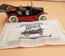 Ertl Texaco 1917 Maxwell Touring Car #14 in Series Locking Bank 1997 in box