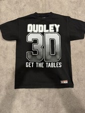 Dudley Boyz 3D Get The Tables Shirt WWE Authentic Medium M Black