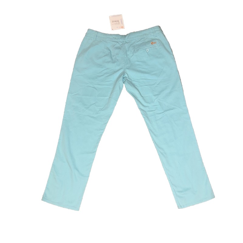 Ojai Cropped Beach Pants Women’s Size 4 Khaki Sky Blue NWT Lightweight