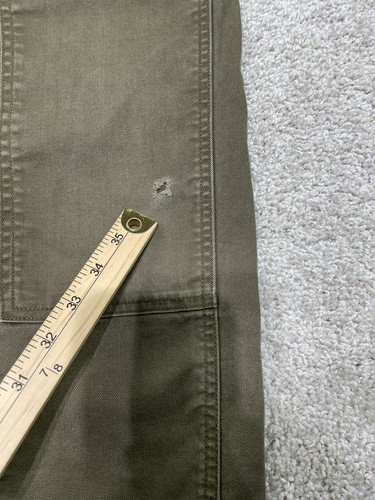REI Co-op Kids Trailsmith Canvas Overalls Bibs Green Double Knee Cargo Med 10/12 - Picture 3 of 12