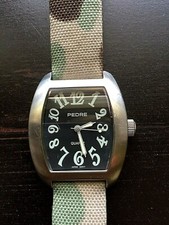 PEDRE QUARTZ CAMO WATCH COOL DISTRESSED BAND! GREAT LOOK! UNISEX! PERFECT!