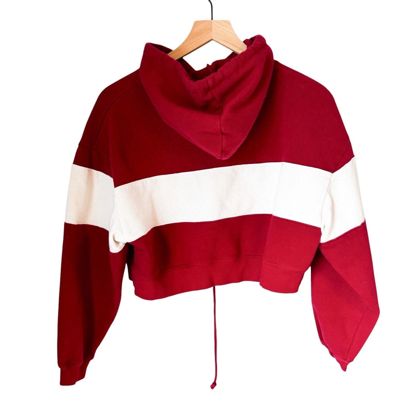 UNDERCOVER Felpa con cappuccio ROSA Victoria’s Secret rossa bianca stile Y2K grafica ritagliata taglia small